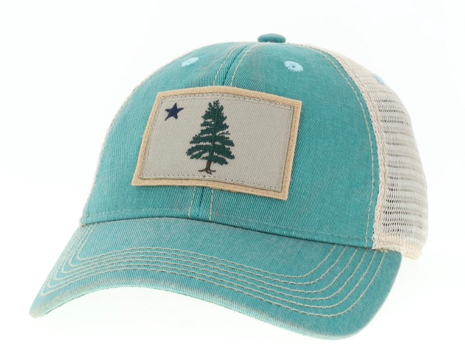 1901 Maine Flag Trucker Hat with patch - Four colors