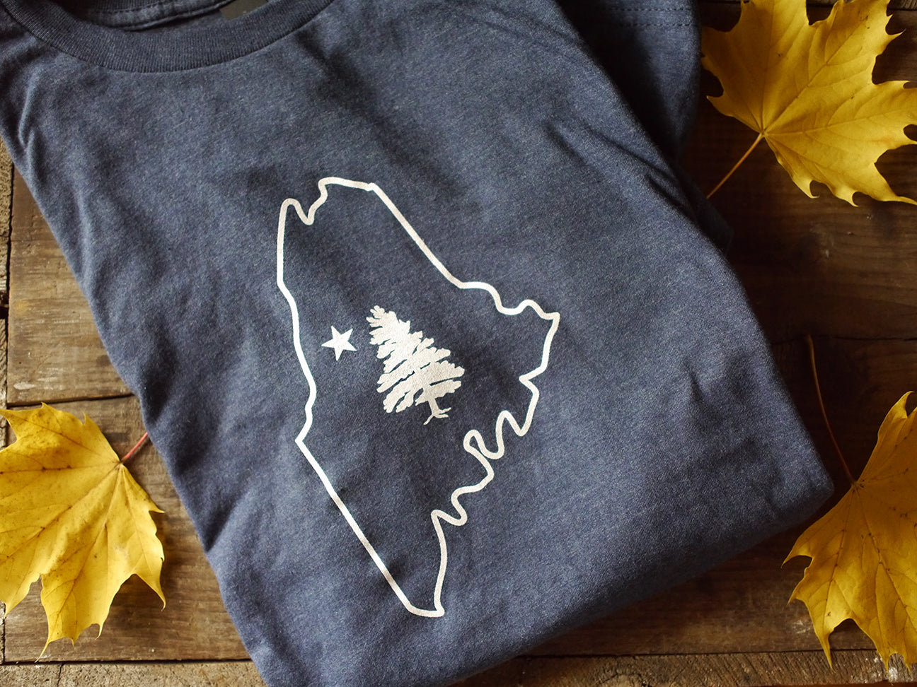 Maine with 1901 Maine Flag T-Shirt and Sweatshirt