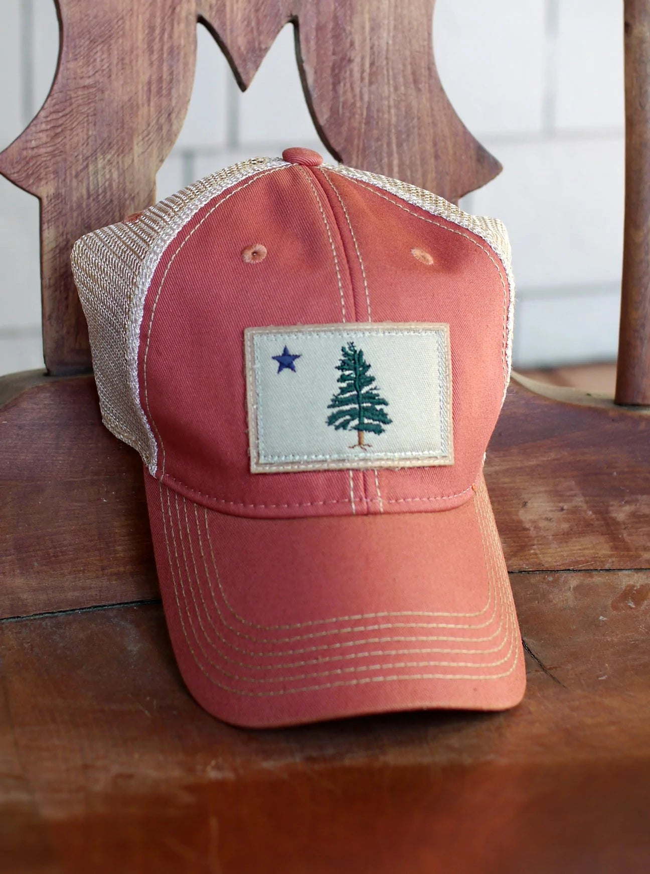 1901 Maine Flag Trucker Hat with patch - Four colors