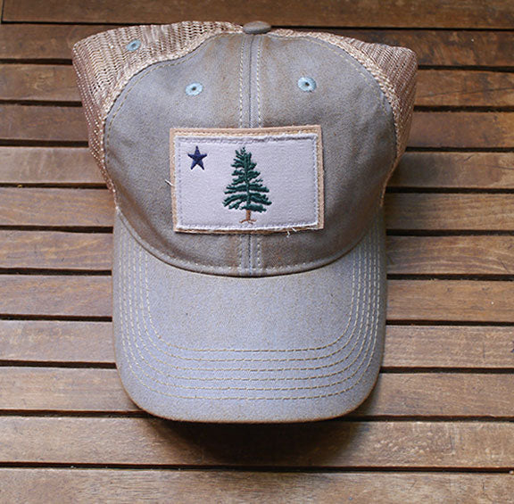 1901 Maine Flag Trucker Hat with patch - Four colors