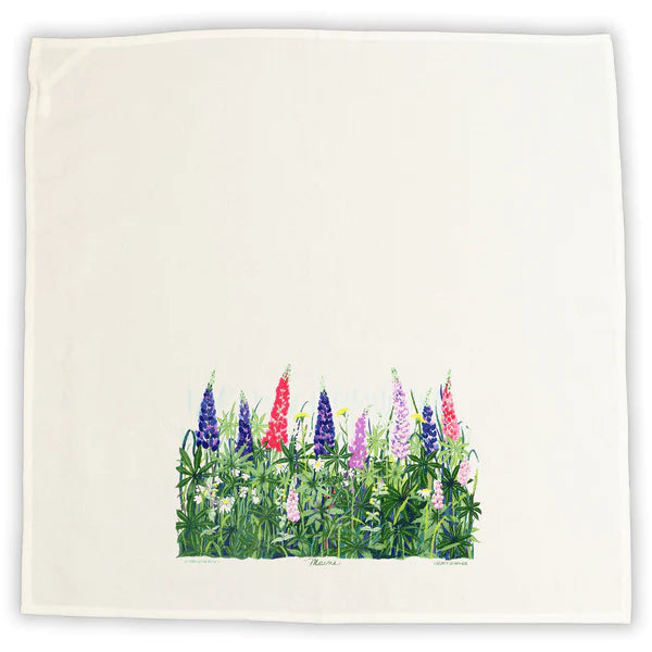 Lupines and Daisies Tea Towel